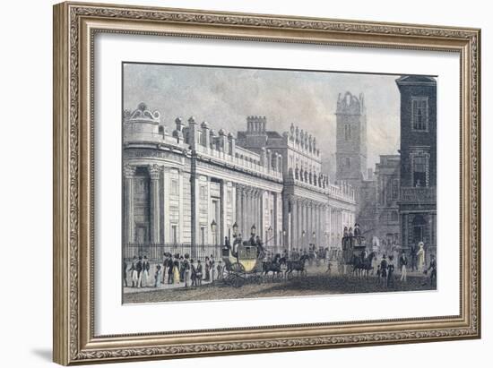 Bank of England, Threadneedle Street, London, C1827-George Shepherd-Framed Giclee Print