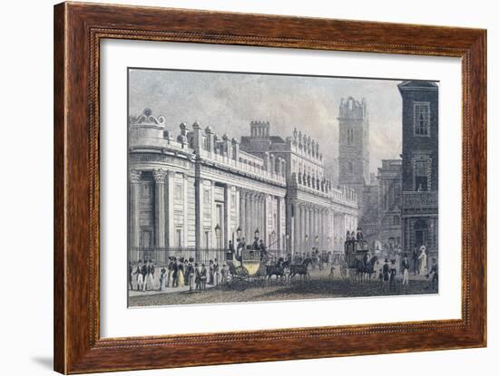 Bank of England, Threadneedle Street, London, C1827-George Shepherd-Framed Giclee Print