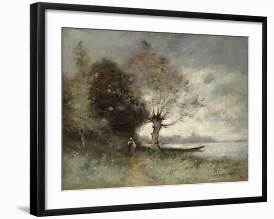 Bank of the Loire Near Chouze, 1893-Paul Desire Trouillebert-Framed Giclee Print