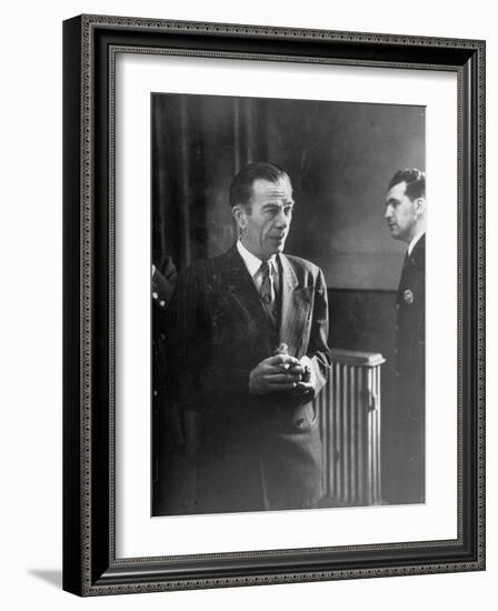 Bank Robber Willie Sutton at Court House for His Trial after Being Arrested in Brooklyn-Allan Grant-Framed Photographic Print