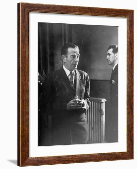 Bank Robber Willie Sutton at Court House for His Trial after Being Arrested in Brooklyn-Allan Grant-Framed Photographic Print