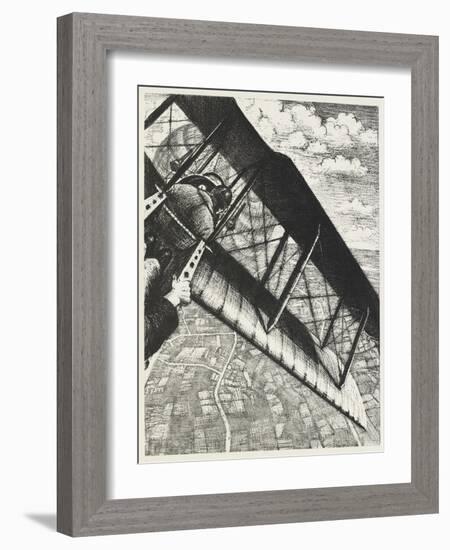 Banking at 4,000 Feet, 1917 (Litho)-Christopher Richard Wynne Nevinson-Framed Giclee Print