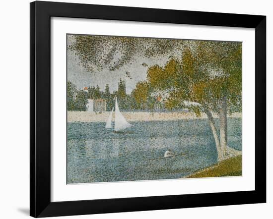 Banks of Seine-Georges Seurat-Framed Art Print
