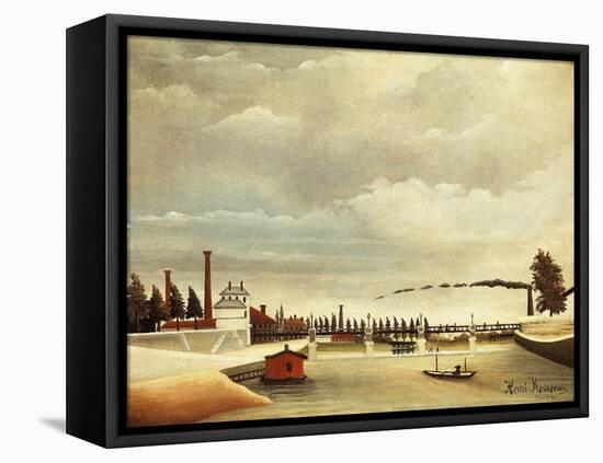 Banks of Seine-Henri Rousseau-Framed Premier Image Canvas