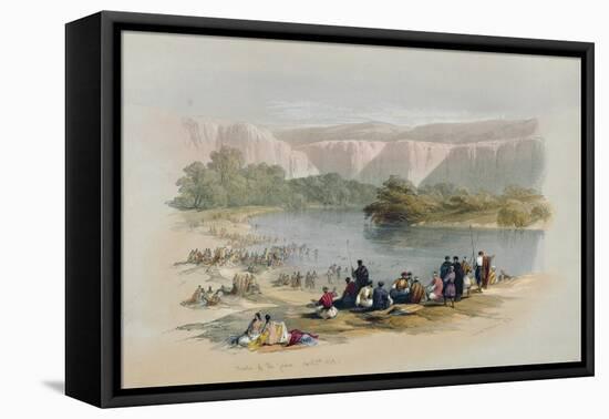 Banks of the Jordan, 1839, Plate 48 from Volume II of The Holy Land, Engraved by Louis Haghe-David Roberts-Framed Premier Image Canvas