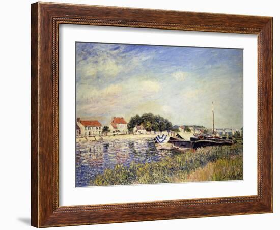 Banks of the Loing at Saint-Mammes; Bords Du Loing a Saint-Mammes, 1885-Alfred Sisley-Framed Giclee Print