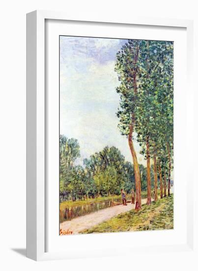 Banks of the Loing in Moret-Alfred Sisley-Framed Art Print