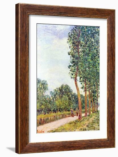 Banks of the Loing in Moret-Alfred Sisley-Framed Premium Giclee Print