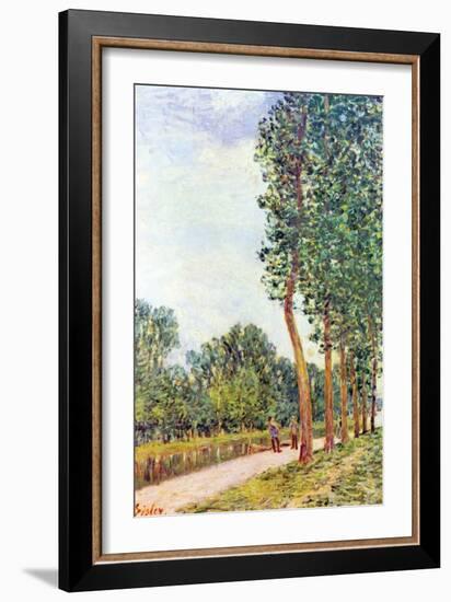 Banks of the Loing in Moret-Alfred Sisley-Framed Premium Giclee Print