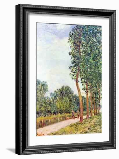 Banks of the Loing in Moret-Alfred Sisley-Framed Premium Giclee Print