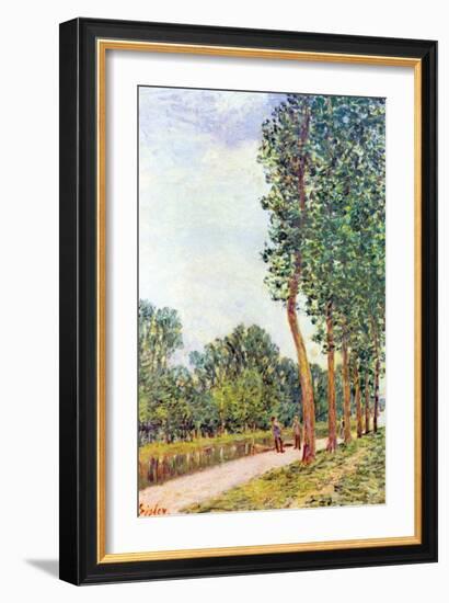 Banks of the Loing in Moret-Alfred Sisley-Framed Premium Giclee Print