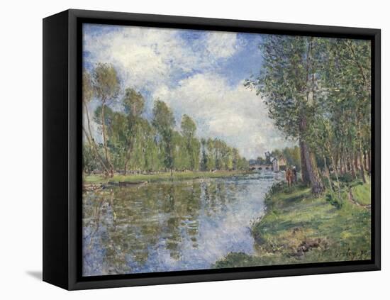 Banks of the Loing River, 1885 (Oil on Canvas)-Alfred Sisley-Framed Premier Image Canvas