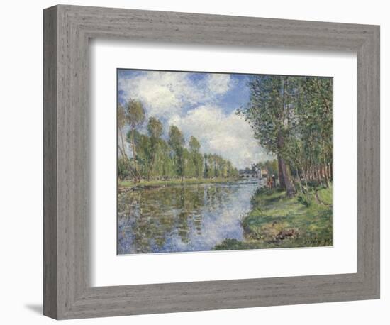 Banks of the Loing River, 1885 (Oil on Canvas)-Alfred Sisley-Framed Giclee Print