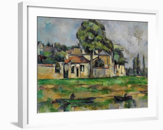 Banks of the Marne, C. 1888-Paul C?zanne-Framed Giclee Print