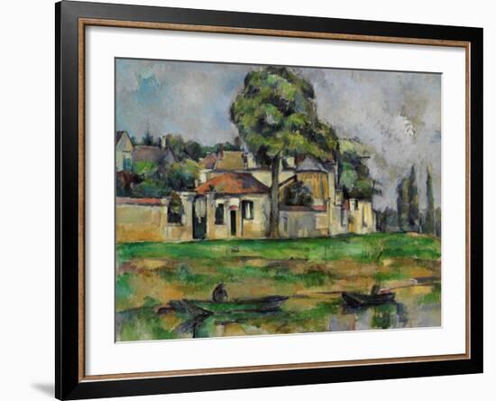 Banks of the Marne, C. 1888-Paul C?zanne-Framed Giclee Print