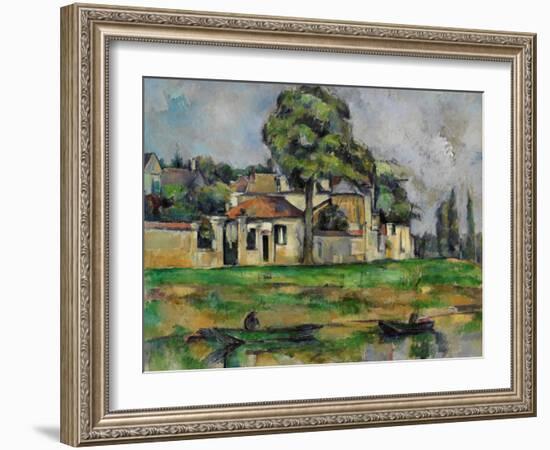 Banks of the Marne, C. 1888-Paul C?zanne-Framed Giclee Print