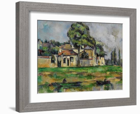 Banks of the Marne, C. 1888-Paul C?zanne-Framed Giclee Print