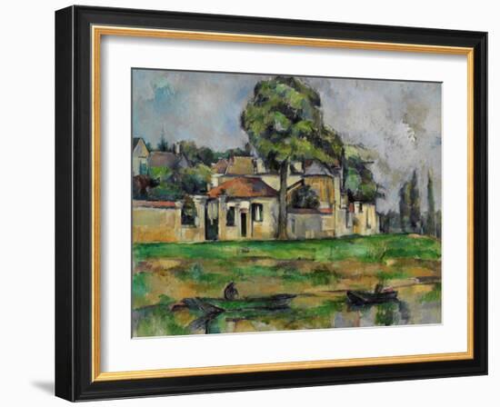 Banks of the Marne, C. 1888-Paul C?zanne-Framed Giclee Print