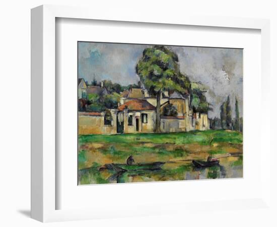 Banks of the Marne, C. 1888-Paul C?zanne-Framed Giclee Print