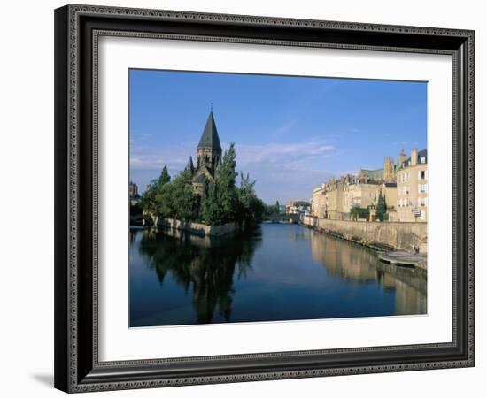 Banks of the Moselle River, Old Town, Metz, Moselle, Lorraine, France-Bruno Barbier-Framed Photographic Print