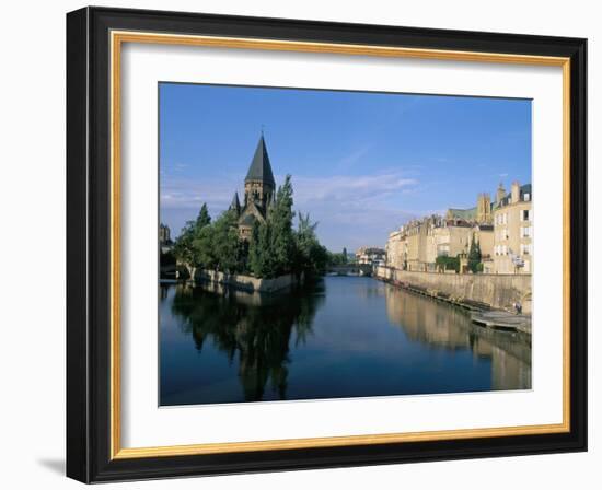 Banks of the Moselle River, Old Town, Metz, Moselle, Lorraine, France-Bruno Barbier-Framed Photographic Print