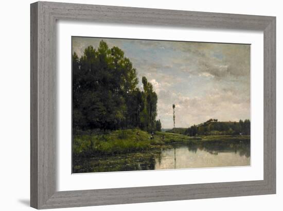 Banks of the Oise, 1863-Charles Francois Daubigny-Framed Giclee Print