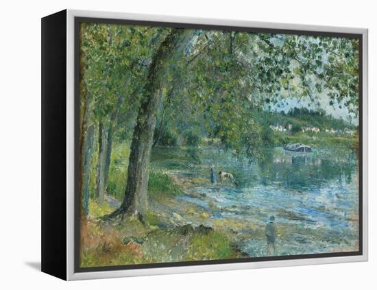 Banks of the Oise at Auvers-Sur Oise; Bords De L'Oise a Auvers-Sur-Oise, 1878-Camille Pissarro-Framed Premier Image Canvas