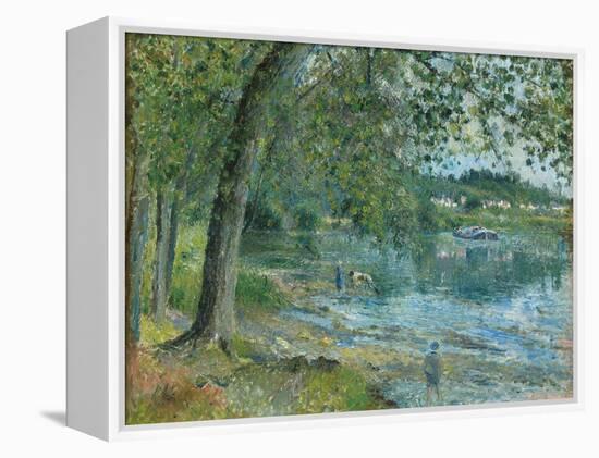 Banks of the Oise at Auvers-Sur Oise; Bords De L'Oise a Auvers-Sur-Oise, 1878-Camille Pissarro-Framed Premier Image Canvas