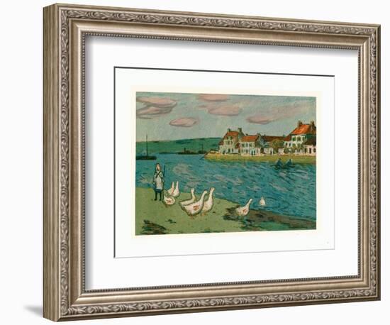 Banks of the River (Les Bords De Riviere), 1897-Alfred Sisley-Framed Giclee Print