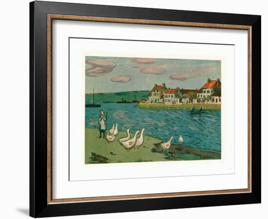 Banks of the River (Les Bords De Riviere), 1897-Alfred Sisley-Framed Giclee Print