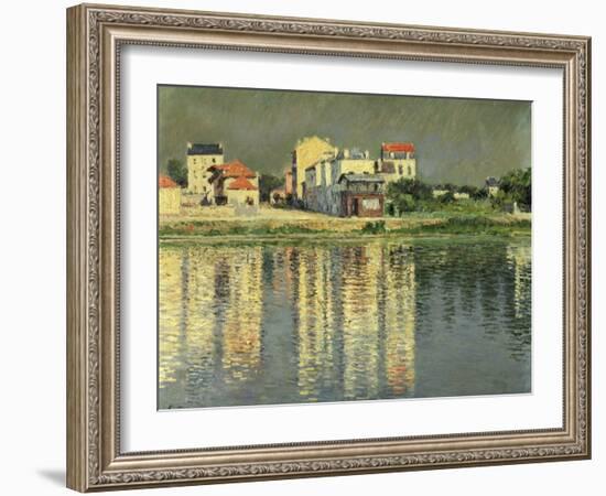 Banks of the Seine at Argenteuil-Gustave Caillebotte-Framed Giclee Print