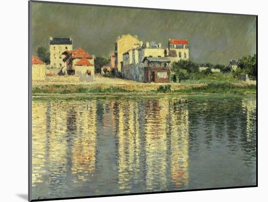 Banks of the Seine at Argenteuil-Gustave Caillebotte-Mounted Giclee Print