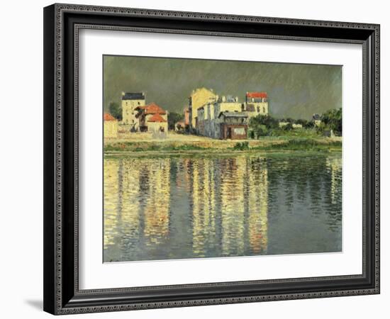 Banks of the Seine at Argenteuil-Gustave Caillebotte-Framed Giclee Print