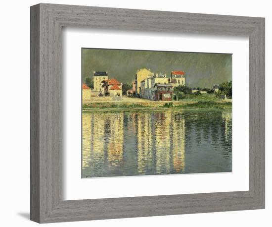 Banks of the Seine at Argenteuil-Gustave Caillebotte-Framed Premium Giclee Print