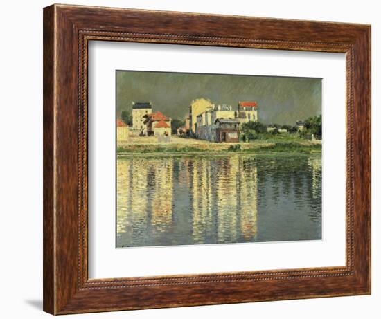 Banks of the Seine at Argenteuil-Gustave Caillebotte-Framed Premium Giclee Print