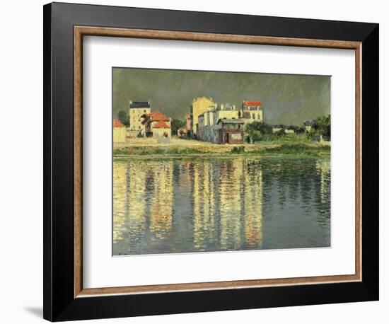 Banks of the Seine at Argenteuil-Gustave Caillebotte-Framed Premium Giclee Print