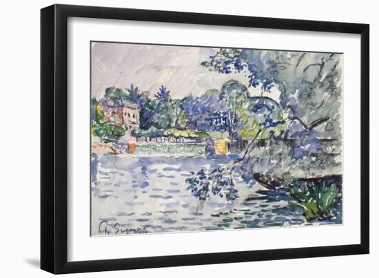 Banks of the Seine, C1900-Paul Signac-Framed Giclee Print