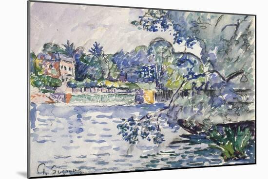 Banks of the Seine, C1900-Paul Signac-Mounted Giclee Print