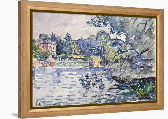 Banks of the Seine, C1900-Paul Signac-Framed Premier Image Canvas