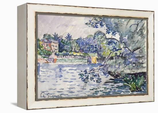 Banks of the Seine, C1900-Paul Signac-Framed Premier Image Canvas