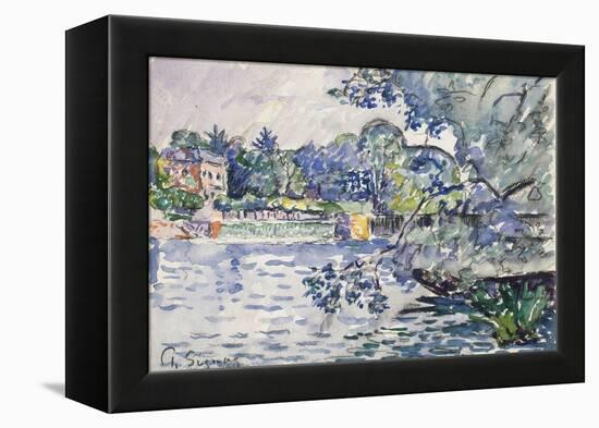 Banks of the Seine, C1900-Paul Signac-Framed Premier Image Canvas