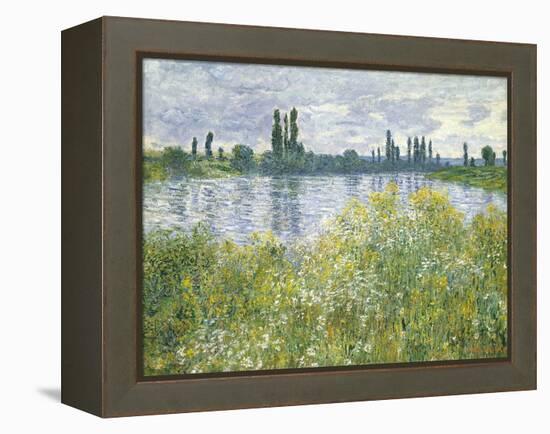 Banks of the Seine, Vetheuil, 1880-Claude Monet-Framed Premier Image Canvas