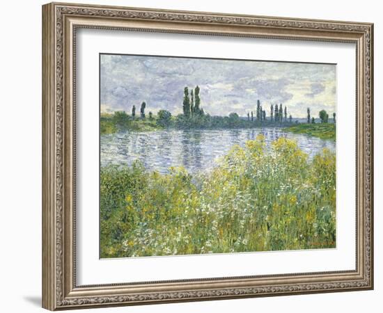 Banks of the Seine, Vetheuil, 1880-Claude Monet-Framed Giclee Print