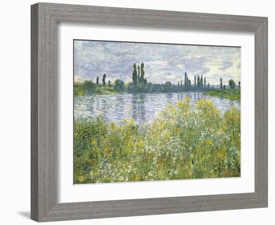 Banks of the Seine, Vetheuil, 1880-Claude Monet-Framed Giclee Print