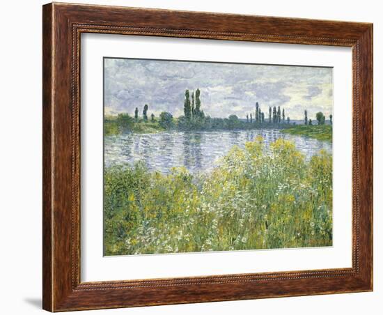 Banks of the Seine, Vetheuil, 1880-Claude Monet-Framed Giclee Print