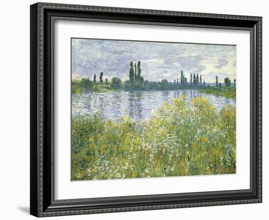 Banks of the Seine, Vetheuil, 1880-Claude Monet-Framed Giclee Print