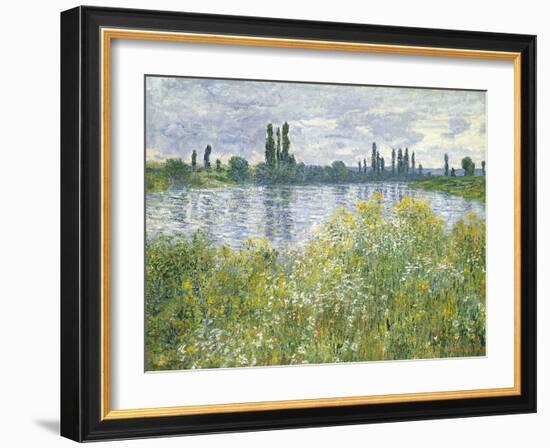 Banks of the Seine, Vetheuil, 1880-Claude Monet-Framed Giclee Print