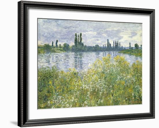 Banks of the Seine, Vetheuil, 1880-Claude Monet-Framed Giclee Print