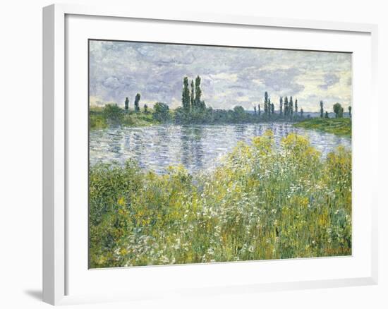 Banks of the Seine, Vetheuil, 1880-Claude Monet-Framed Giclee Print