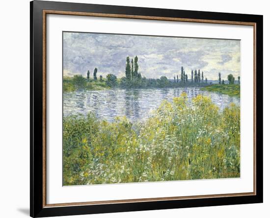 Banks of the Seine, Vetheuil, 1880-Claude Monet-Framed Giclee Print